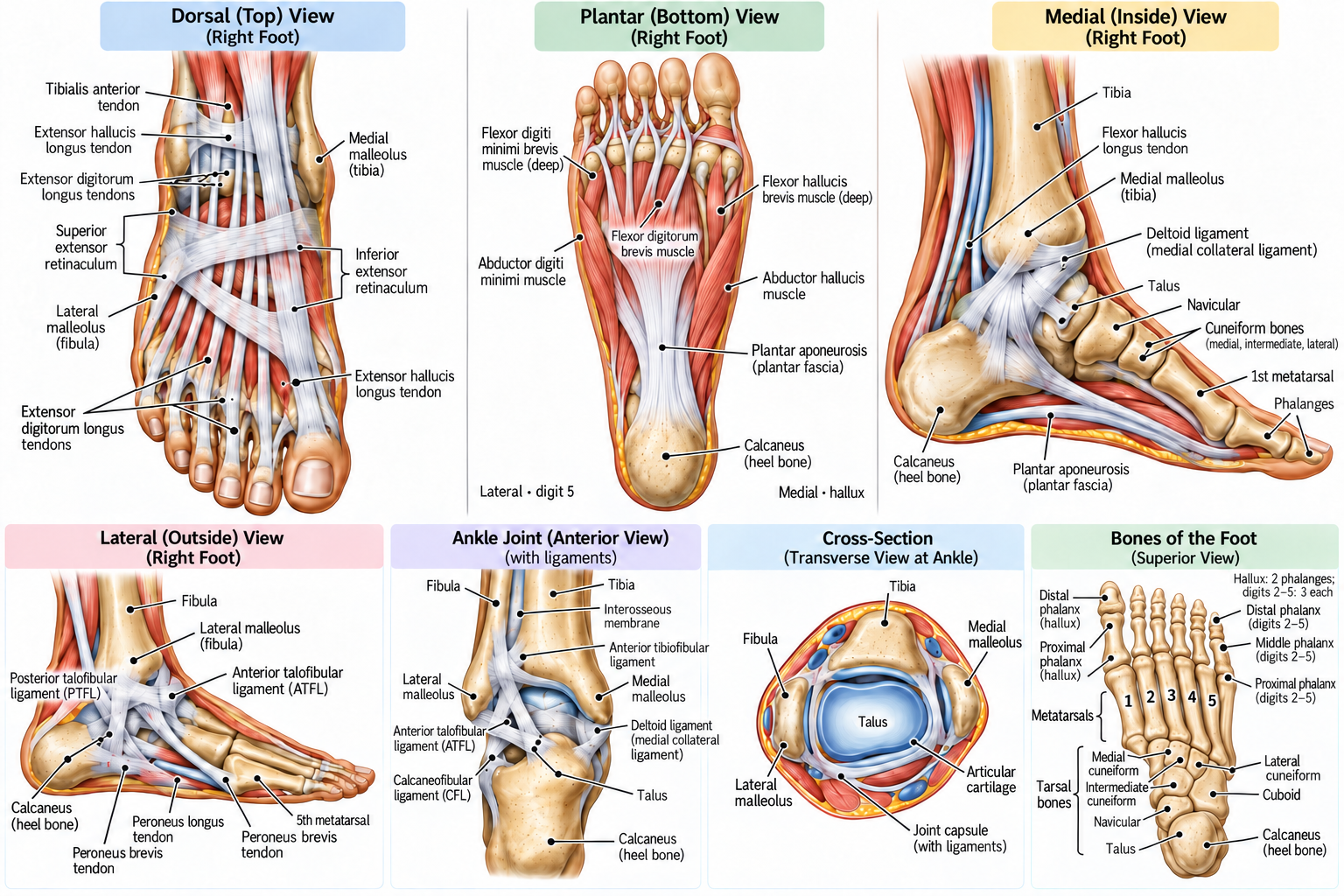 The Foot and Ankle — Musculoskeletal Atlas anatomical plate