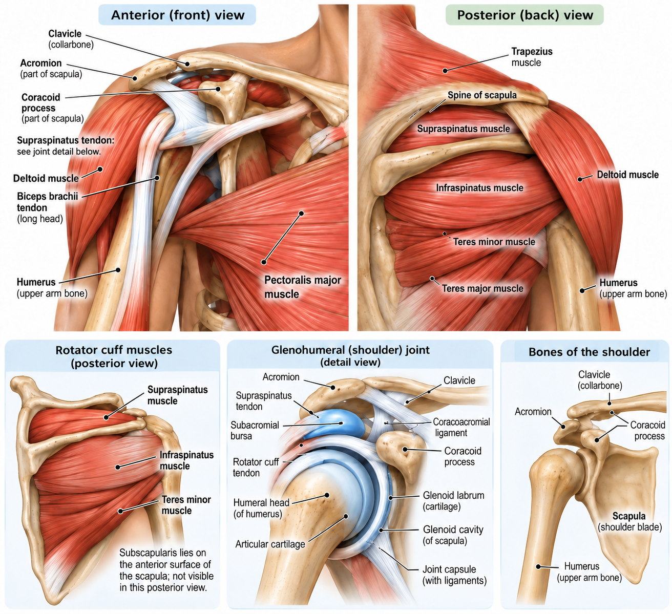 The Shoulder — Musculoskeletal Atlas anatomical plate