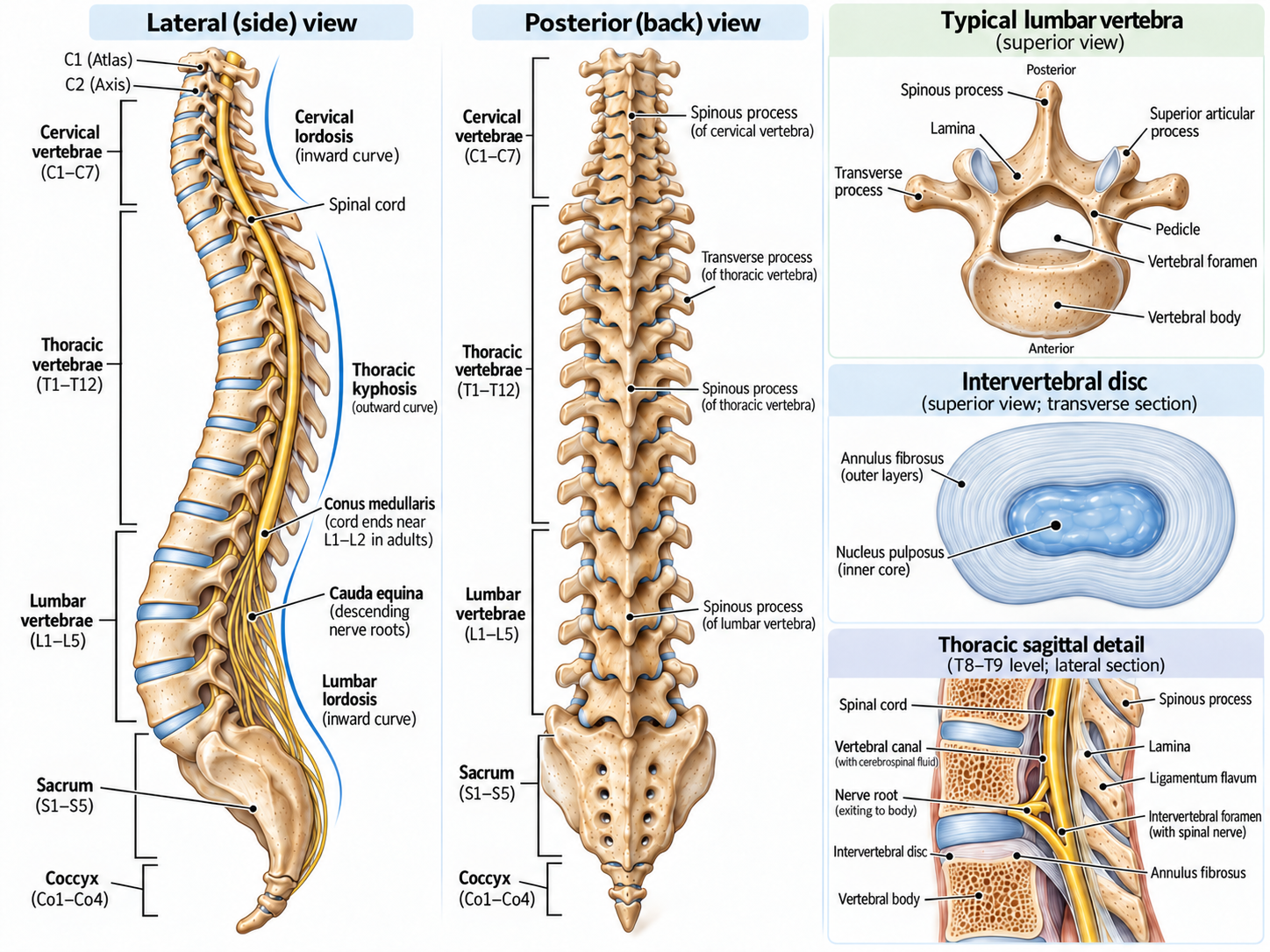 The Spine — Musculoskeletal Atlas anatomical plate